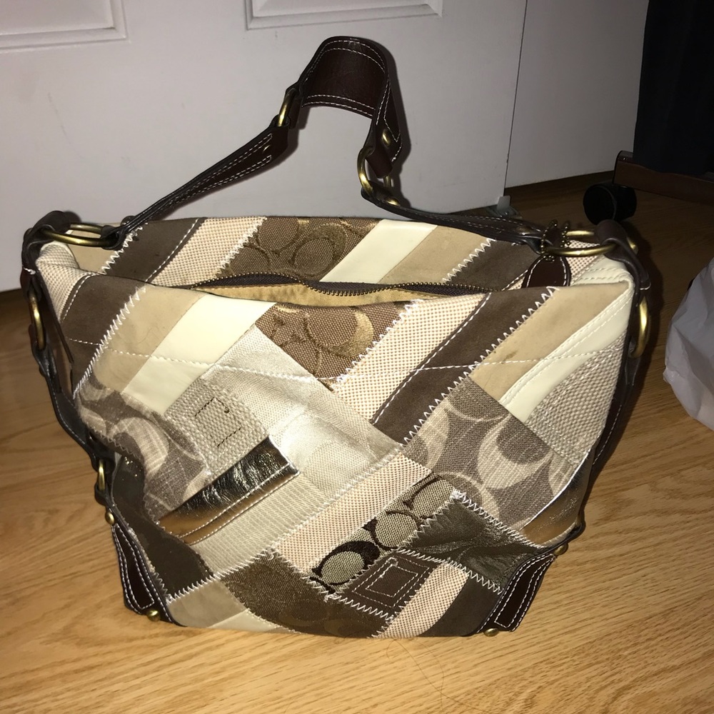 Coach tan handbag